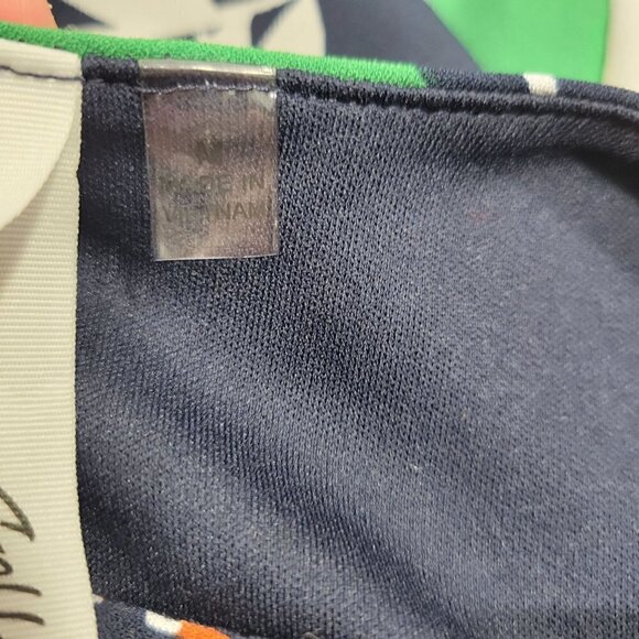 NY Collection Women's Navy Botanical Floral Jumpsuit With Waist Tie in a Size Me - Picture 13 of 16